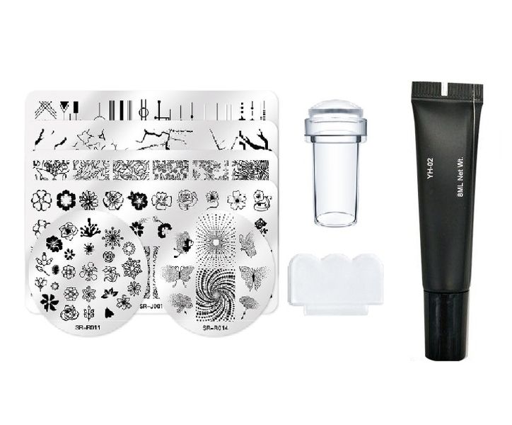 UV Gel Nail Art Stamping Kit