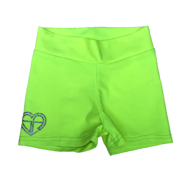 Strut Active Neon Orange Gym, Dance &amp; Booty Lycra Hot Pants Shorts
