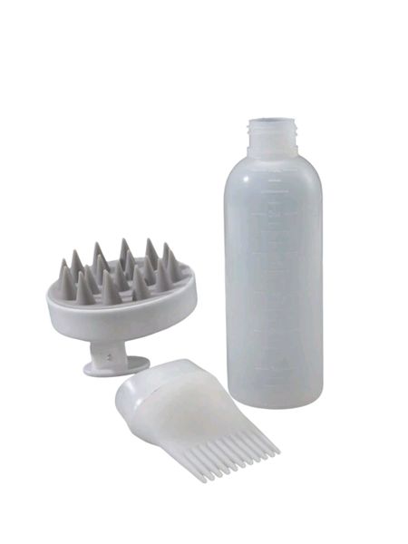 Root Comb Applicator Bottle &amp; Shampoo Brush Hair Scalp Massager Combo