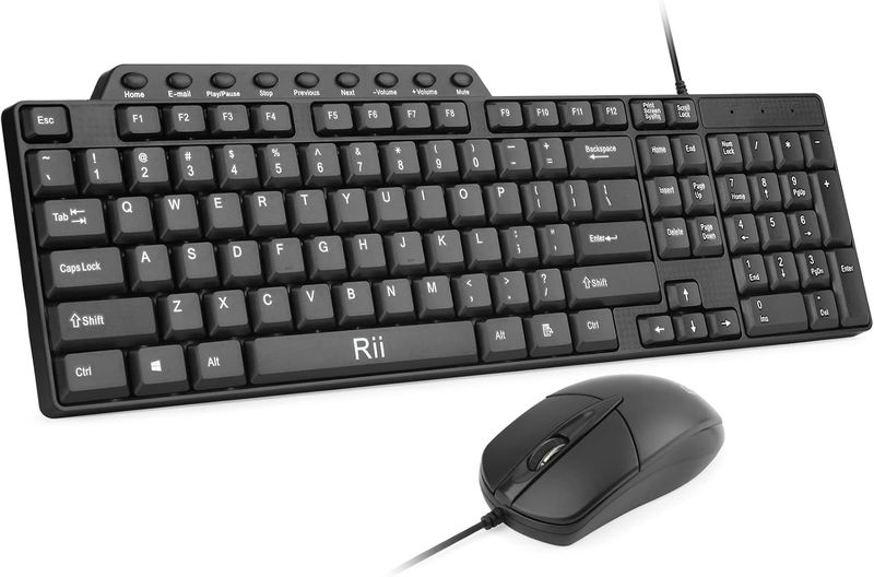 RII Wired Keyboard And Mouse Combo