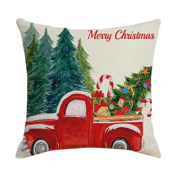 Square Linen Pillow Cases Cushion Covers for Sofa Car Gift 45X45CM