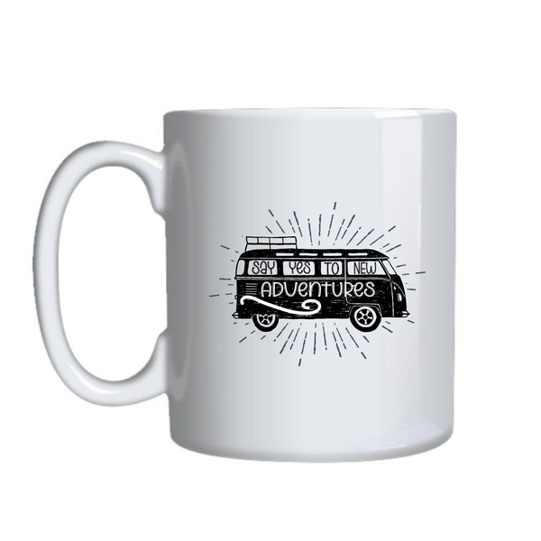 Say Yes Mugs for Adventure Lovers Funny Trendy Graphic Cup Present 013