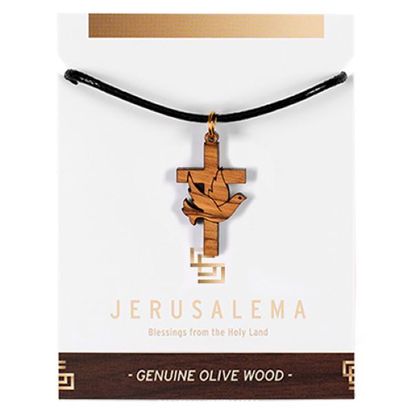 Peace Dove on Cross Pendant Necklace