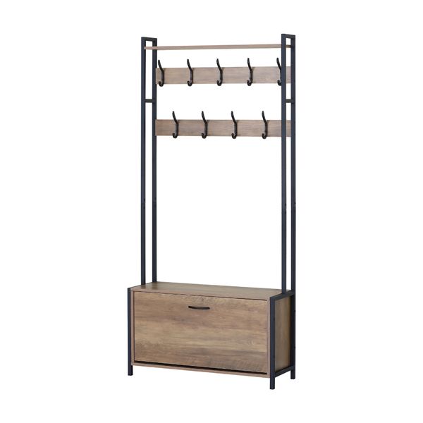 Home Pro - Manchester Garment and Shoe Rack - Brown
