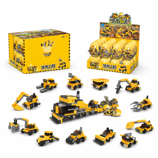 Construction Adventure Brick Toy Collection - Yellow