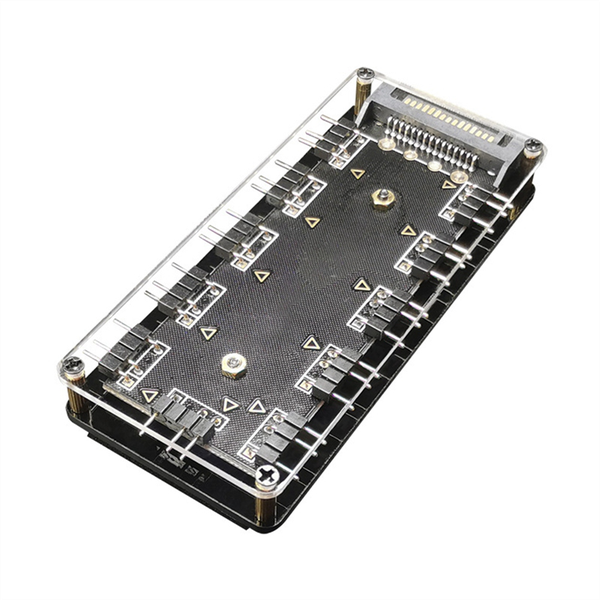 10 Ports Rgb Fan Hub Pc Computer Desktop 5V 3Pin Argb Extension