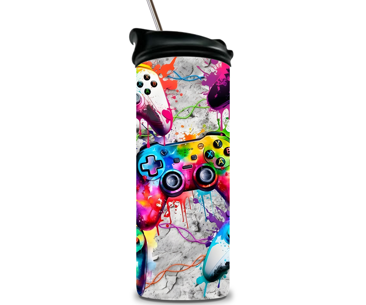 Gamer Double Wall Stainless Steel 20oz Tumbler. Water Bottle
