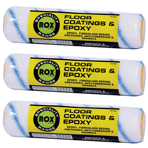 3 Pack - 230mm Floor Coatings &amp; Epoxy - Refills