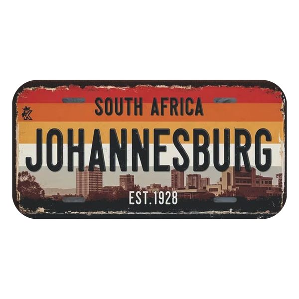 South Africa Johannesburg EST. 1928 Vintage Vanity Wall Plate - Made in SA