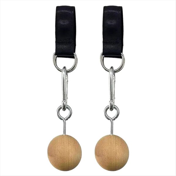 Wooden Handle Pull Up Ball Grip Finger Strengthener Exerciser C