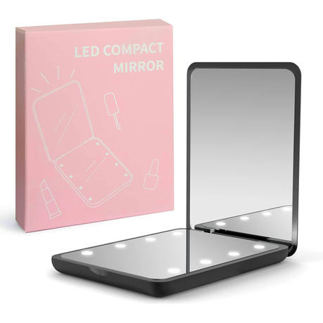 LED Pocket Mirror 1x 3x Magnifying Compact for Purse Gifts