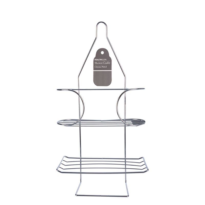 Shower Caddy Bathroom Accessories Racks Chrome Plated 2 Shelves