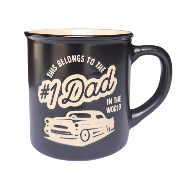 Manly Mug - # 1 Dad - Black