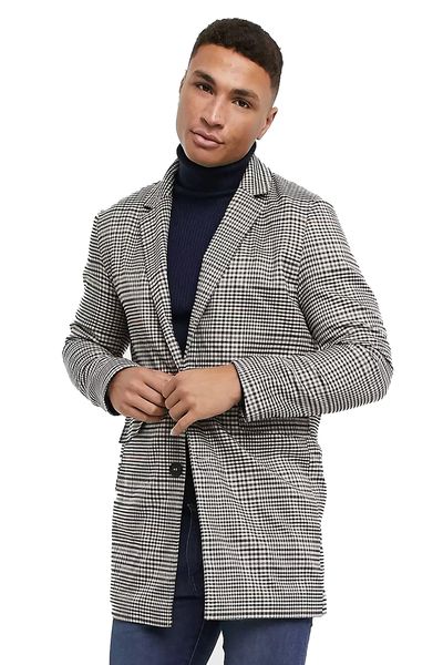 Brave Soul Men's Casual Plaid Blazer