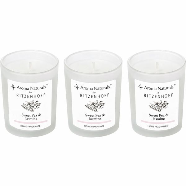 Ritzenhoff Aroma Scented Candles Set of 3 Sweetpea &amp; Jasmine
