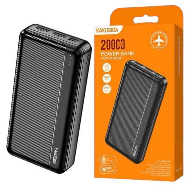 20 000mAh High Capacity Power Bank - Dual USB 5V/2A - Type-C &amp; Micro Input