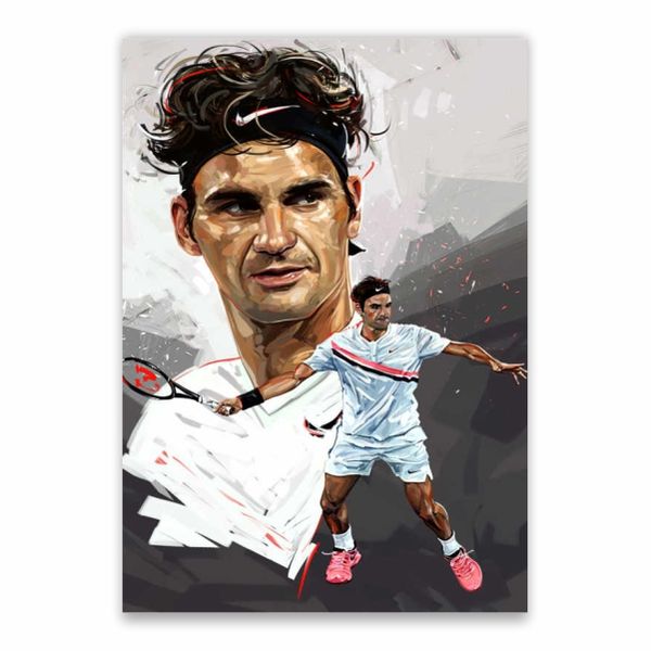 Roger Federer Painting Poster - A1