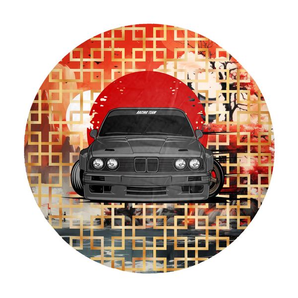 Racing Japan Round Tablecloth