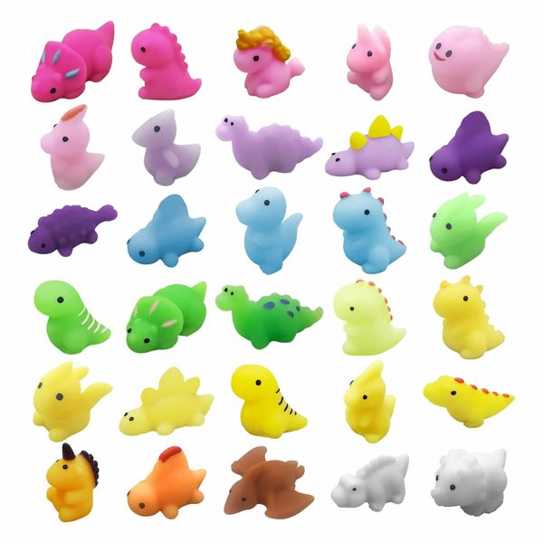 30Pcs Mochi Squishy Toys, Mini Kawaii Dinosaur Squishies Soft Fidget Toys