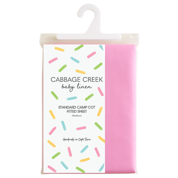 Cabbage Creek - Standard Camp Cot Fitted Sheet - Pink