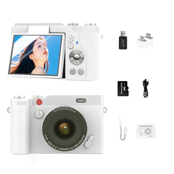 4K Mirrorless Camera 64MP with Flip Screen | Photo &amp; Video All-in-One