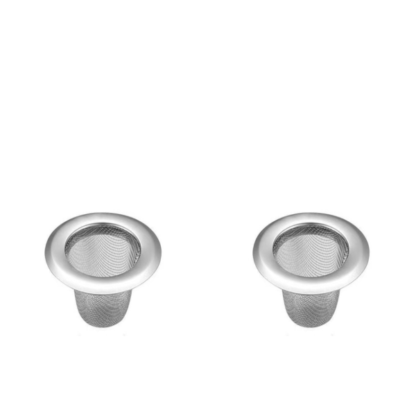 2pcs Stainless Steel Sink Drain Strainer - Silver