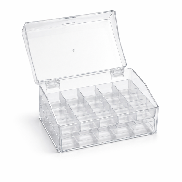 30 Grid - Plastic Jewelry Box - Transparent