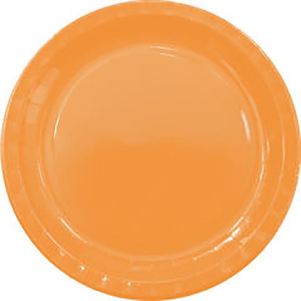Orange Paper Plates Large 23Cm