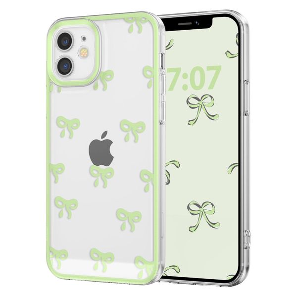 Compatible With IPhone 11 Case Transparent With Cute Bowknot Pattern