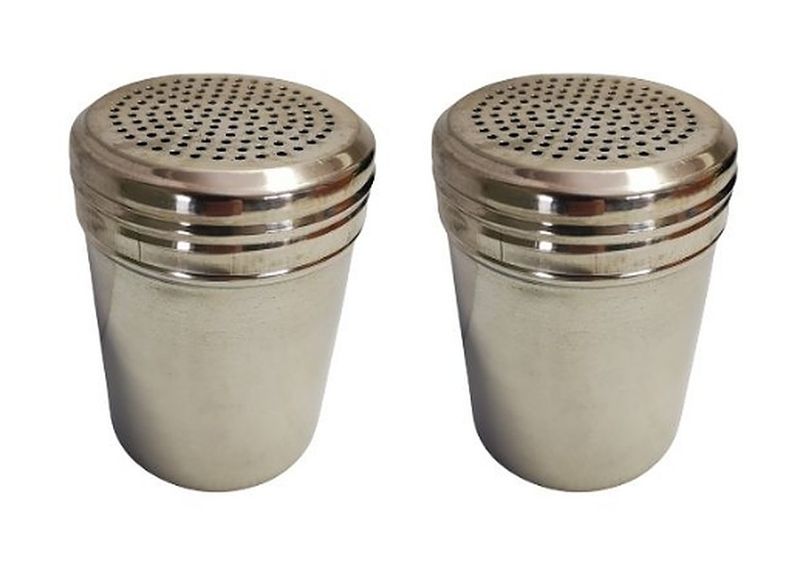 Stainless Steel Shakers - 7cm x 9cm - Bulk Pack of 2 Shakers