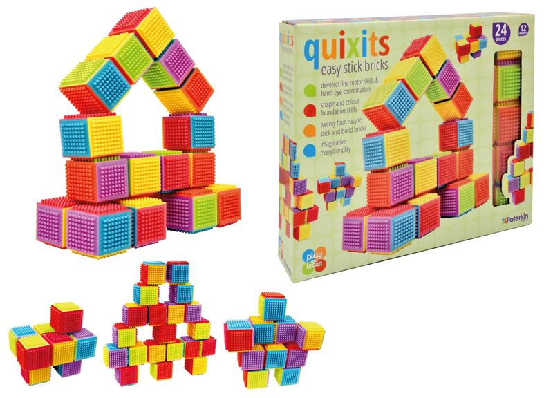 PETERKIN Easy Stick Brick Building Blocks (24 Piece)
