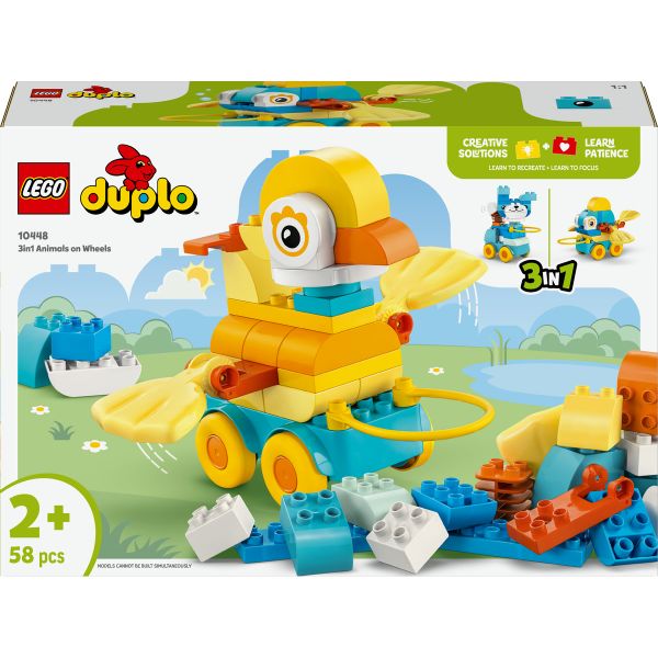 LEGO® DUPLO® Town 3in1 Animals on Wheels Building Toy for Imaginative Play 10448