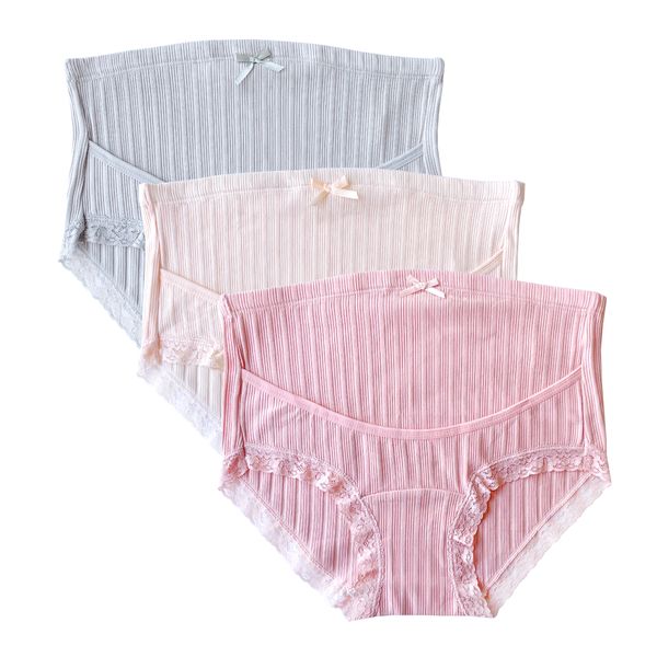 Unicoo Pack of 3 Lace Maternity Panties High Waist