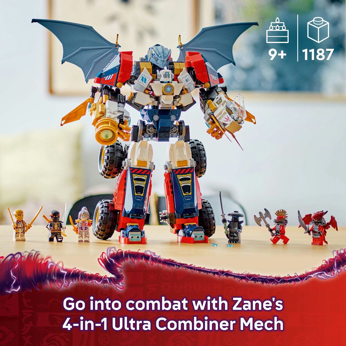 LEGO® NINJAGO® Zane's Ultra Combiner Mech Toy 4-in-1 Building Set
