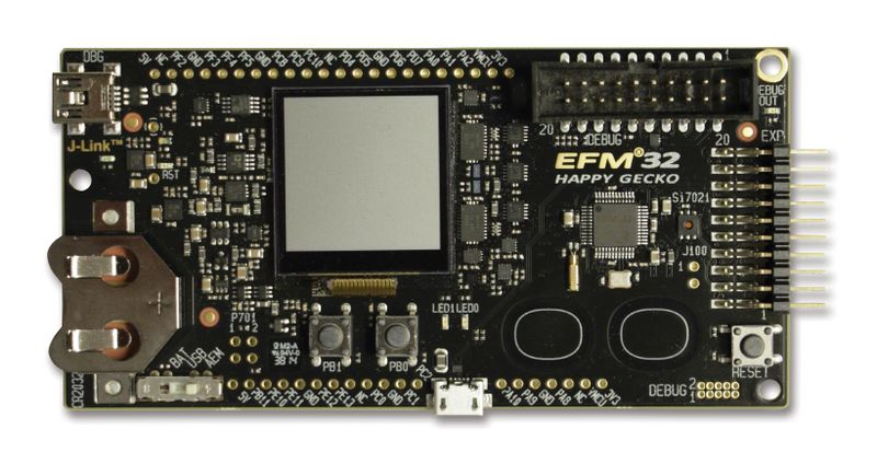 Silicon Labs (SLSTK3400A) Eval Board, EFM32 USB Interface Happy Gecko MCU's
