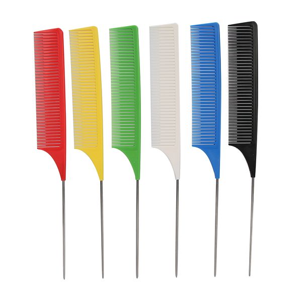 6 Combs Fine Tooth Teasing Comb Hair Styling Tool for Barber Salon