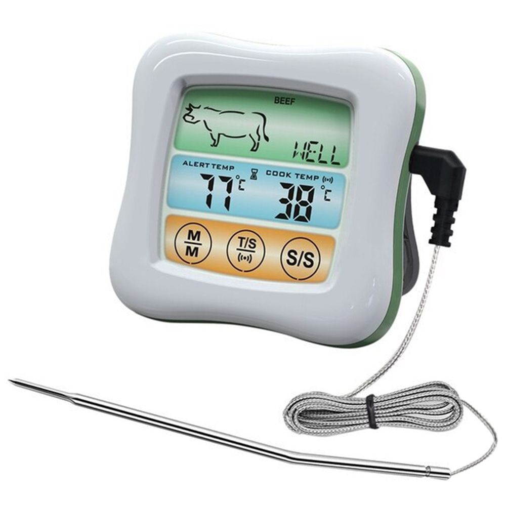 Digital Kitchen Meat Temperature With Timer,Backlight,Touch Screen