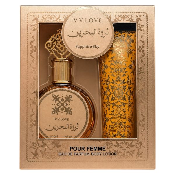 Pack of 2 - V.V.LOVE Sapphire Sky Gold Pour Femme Eau de Parfum Gift Set