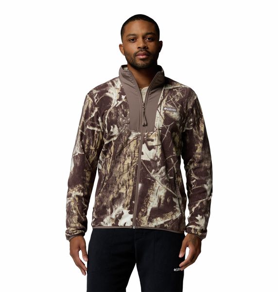Columbia Men's Sequoia Grove Printed Full Zip Jacket Iron Timberwolf