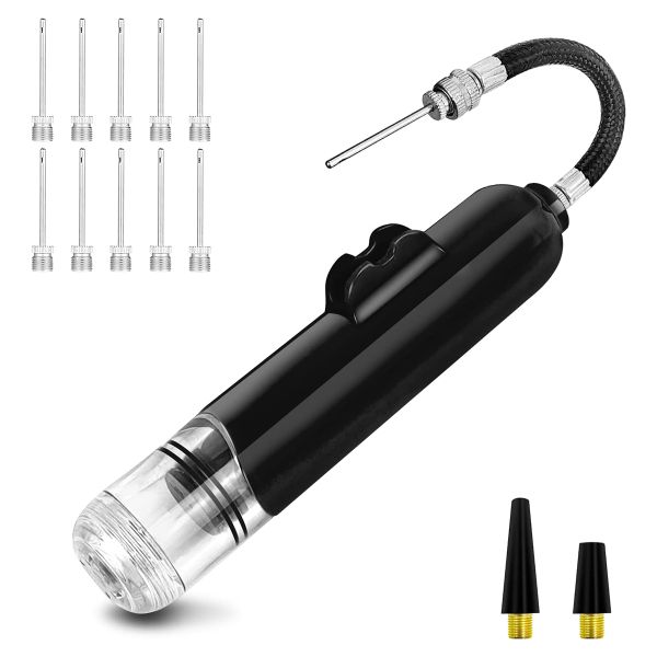 Basketball Ball Pump for Sports Balls with 10 Piece Needles and 2 Piece Nozzles