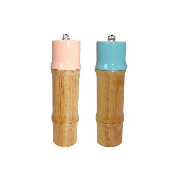 Set of 2 Bamboo Spice Grinders( Salt and Pepper 21cm)