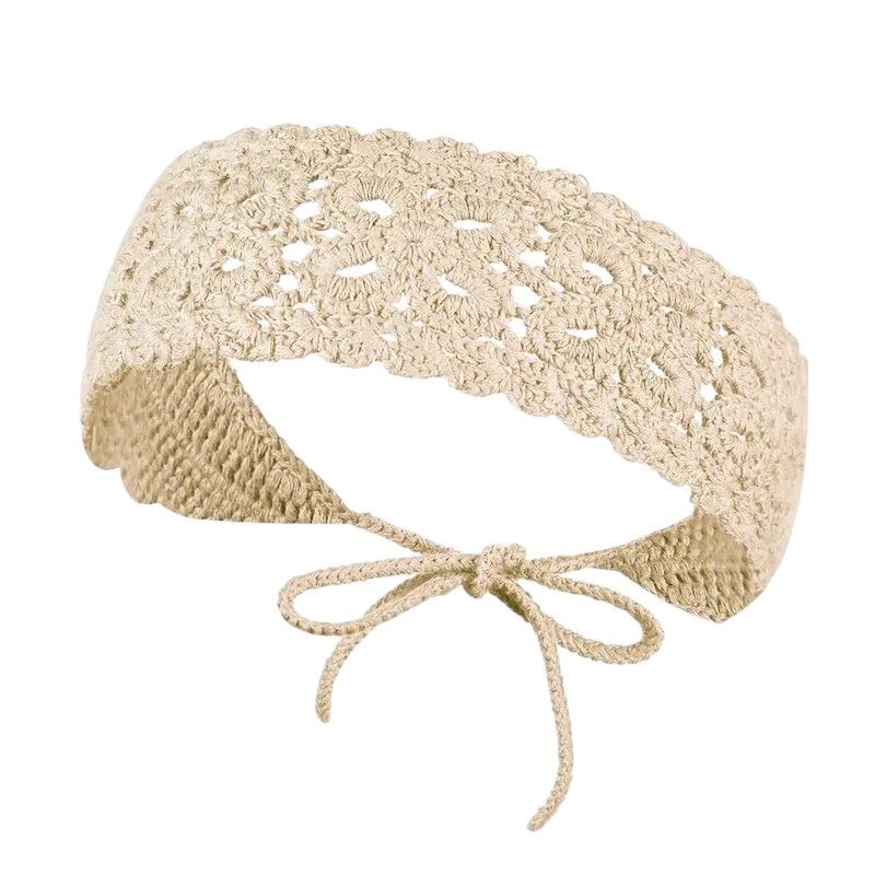Boho Crochet Flower Hair Band