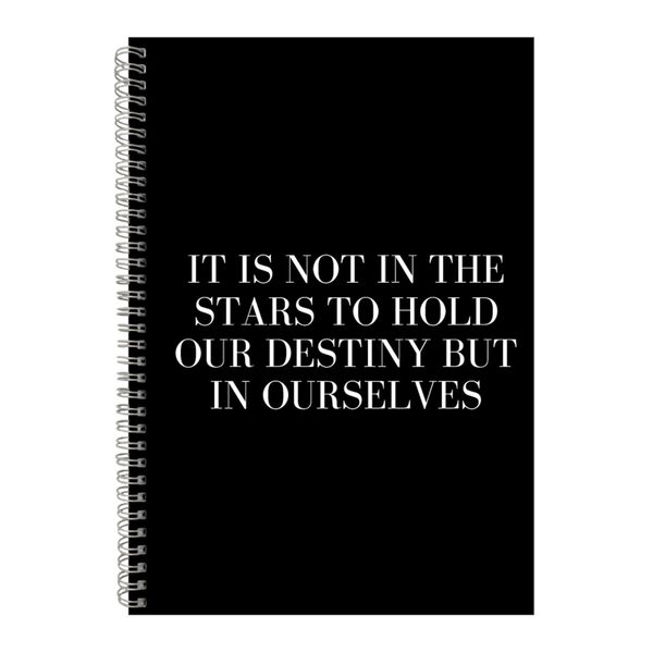 Destiny A4 Notebook Spiral and Lined Motivational Saying Graphic Notepad244