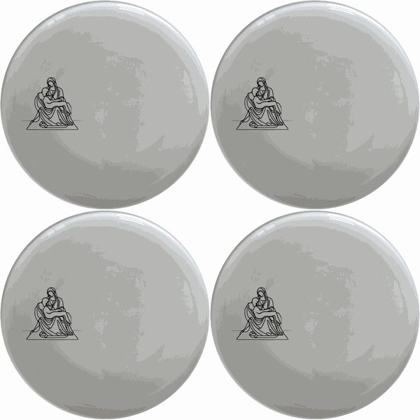 Pieta Art Dinner Plate Set of 4 - Range 1
