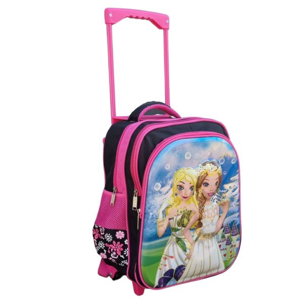Kids Princess School Bag - Pink Trolley Backpack
