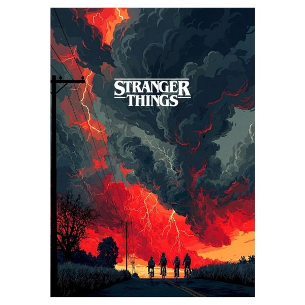Stranger Things Orange Storm - A1 Poster