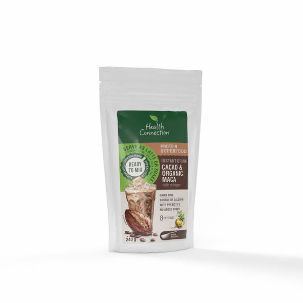 Superfood Instant Drink - Cacao &amp; Organic Maca with Collagen 240g