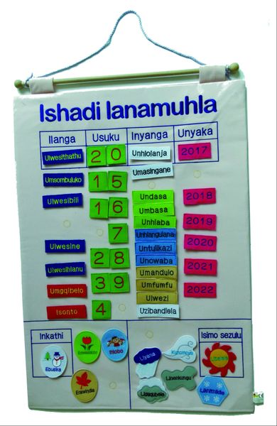 Interactive isiZulu Calendar (includes weather and seasons)