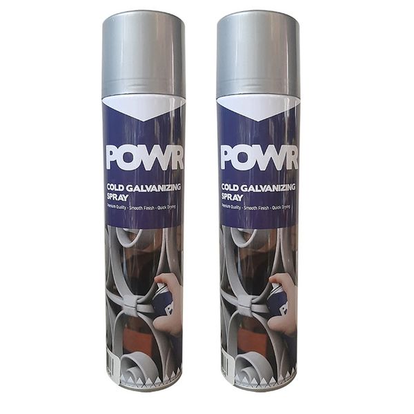 POWR Galvanising spray Cold Zinc 300ml 2 Pack