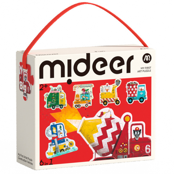 Mideer - My First Jigsaw Puzzle for Kids - Construction Vehicles
